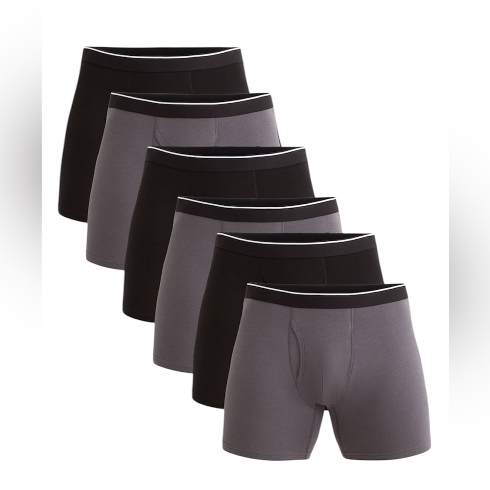 George Men's Cotton Blend Stretch Boxer Briefs, 6-Pack, Sizes S-L Underwear